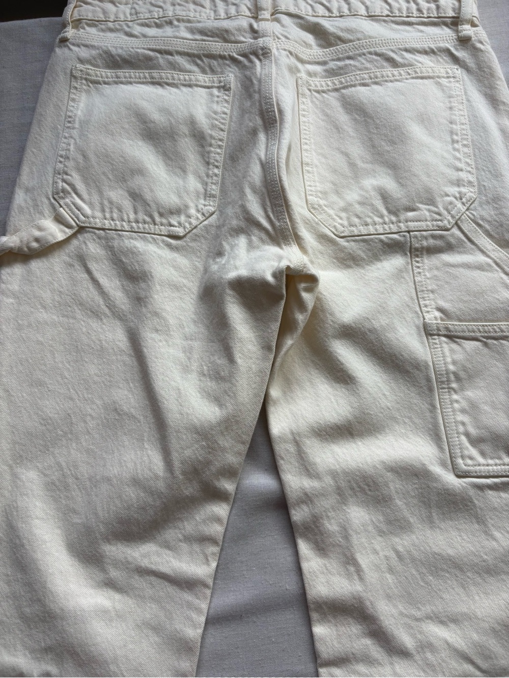 Rag & Bone High Rise Cargo Full Length Jeans Ecru Size 29 Style WDD22F2918BTEC - Picture 7 of 12